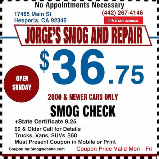 Smog Check Coupon